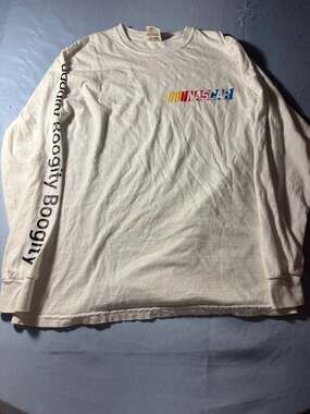 Nascar Boogity Boogity Long Sleeve White T-Shirt M